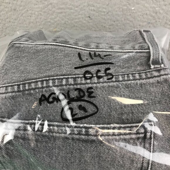 AGOLDE Denim High-Rise Button Fly Straight Leg jean size 29 - Picture 11 of 11